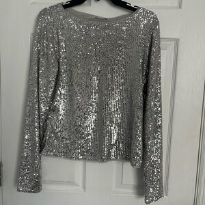 Abecrombie sparkle long sleeve top